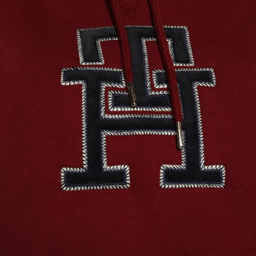 Tommy Hilfiger: Felpa con cappuccio bordeaux